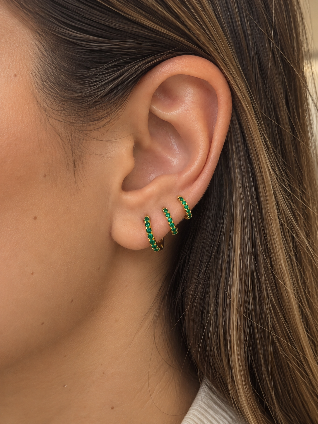 Candonga Click con Circonias Verde