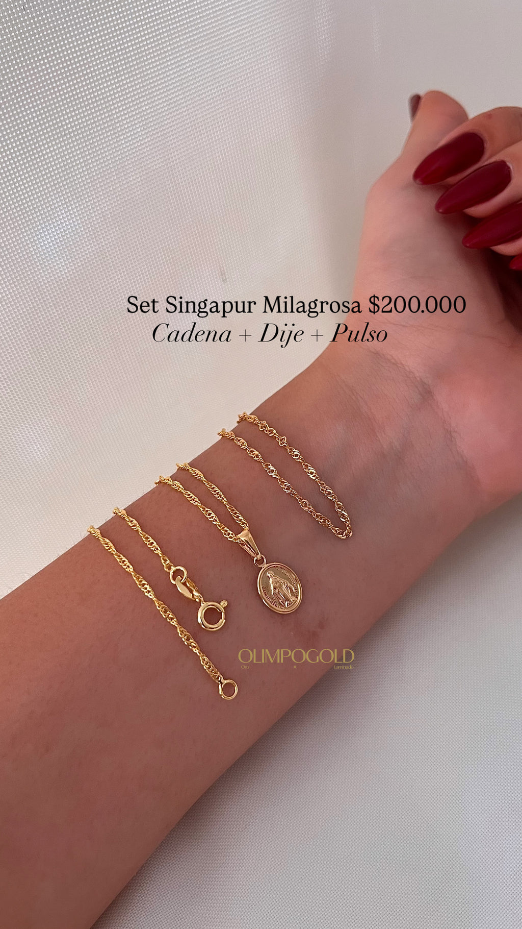 Set Cadena + Dije + Pulso