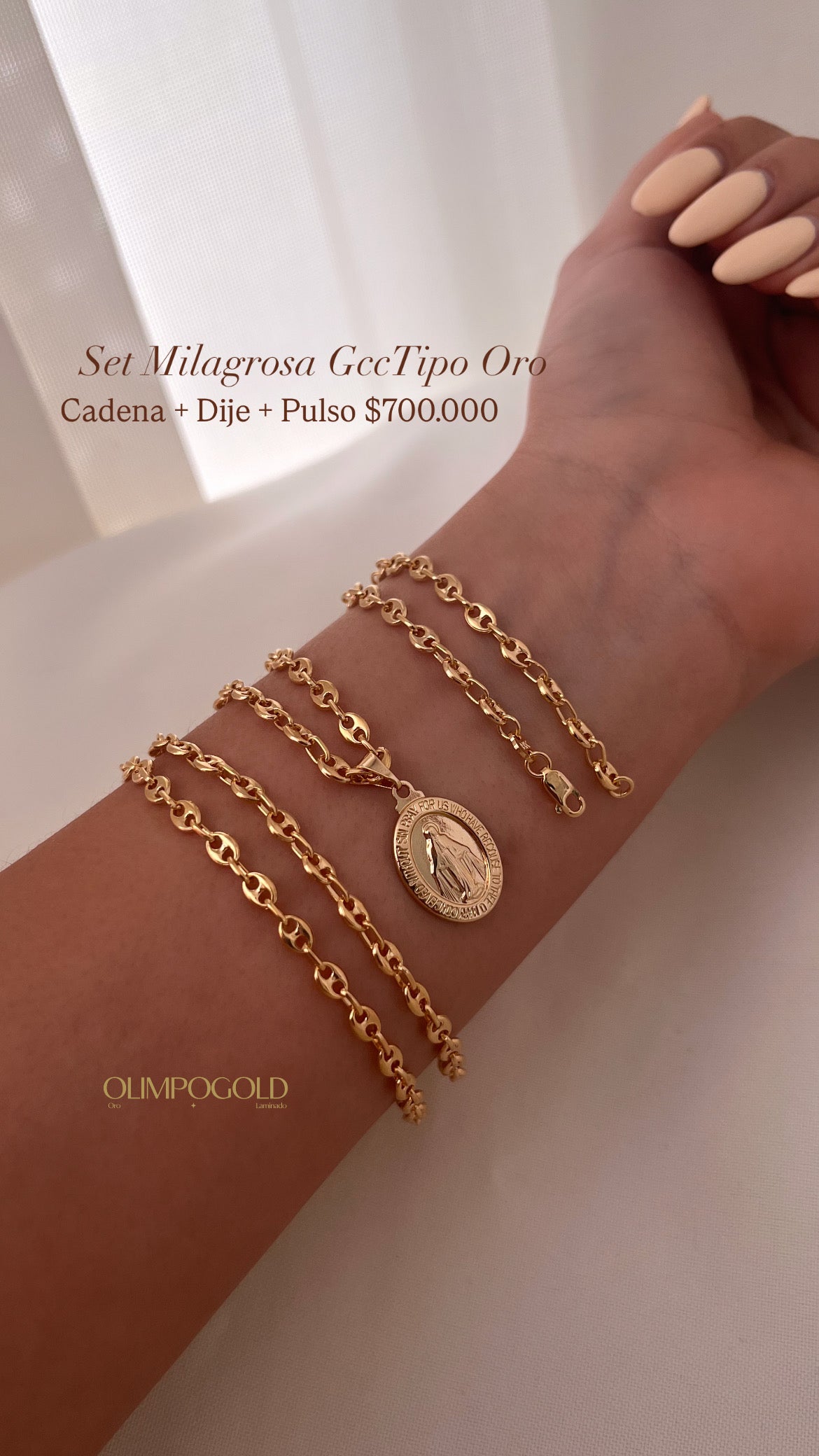Set Cadena + Dije + Pulso