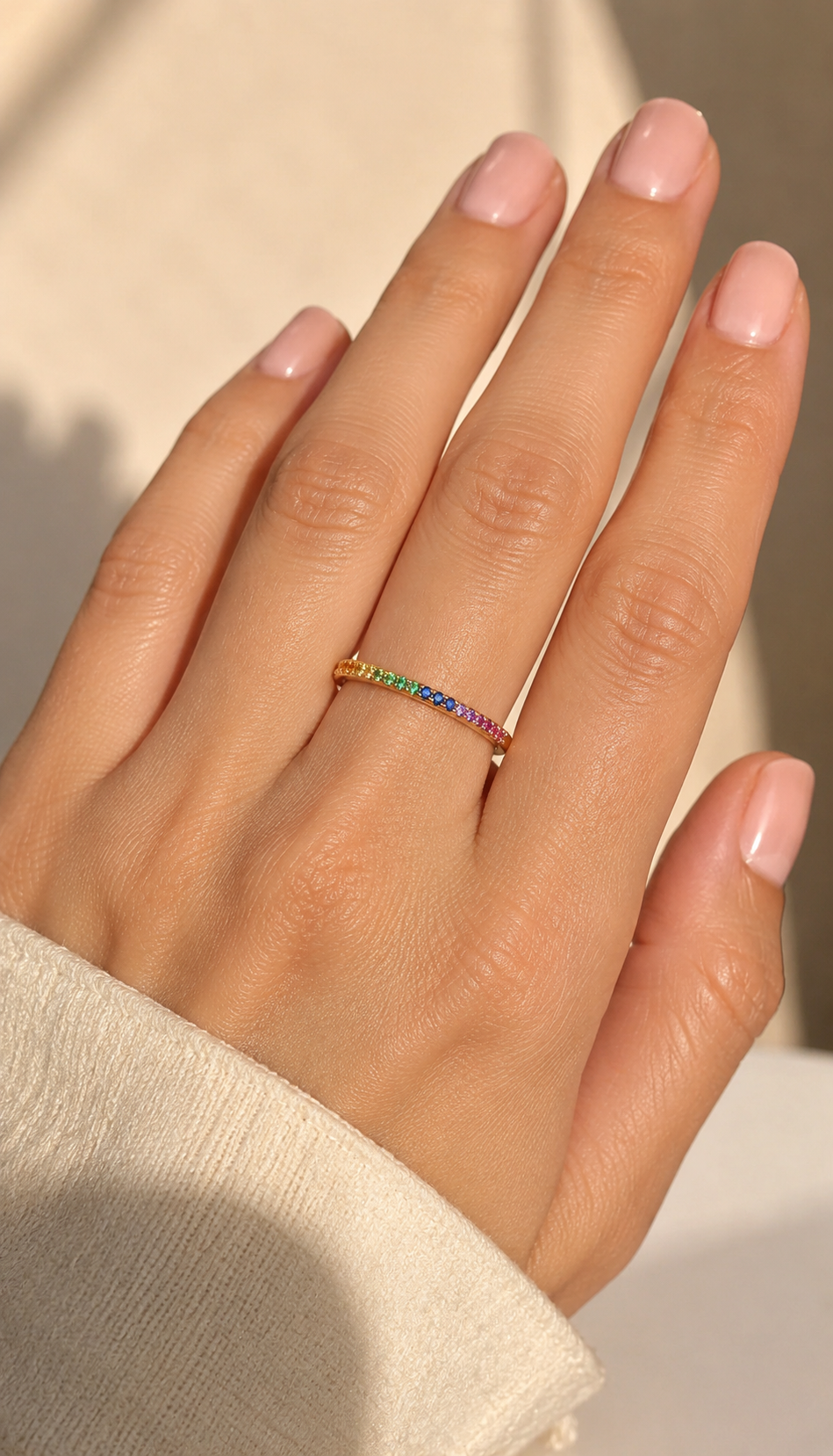 Anillo Circonias Colores