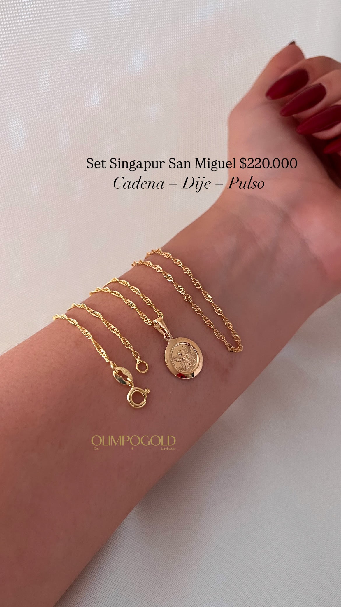 Set Cadena + Dije + Pulso