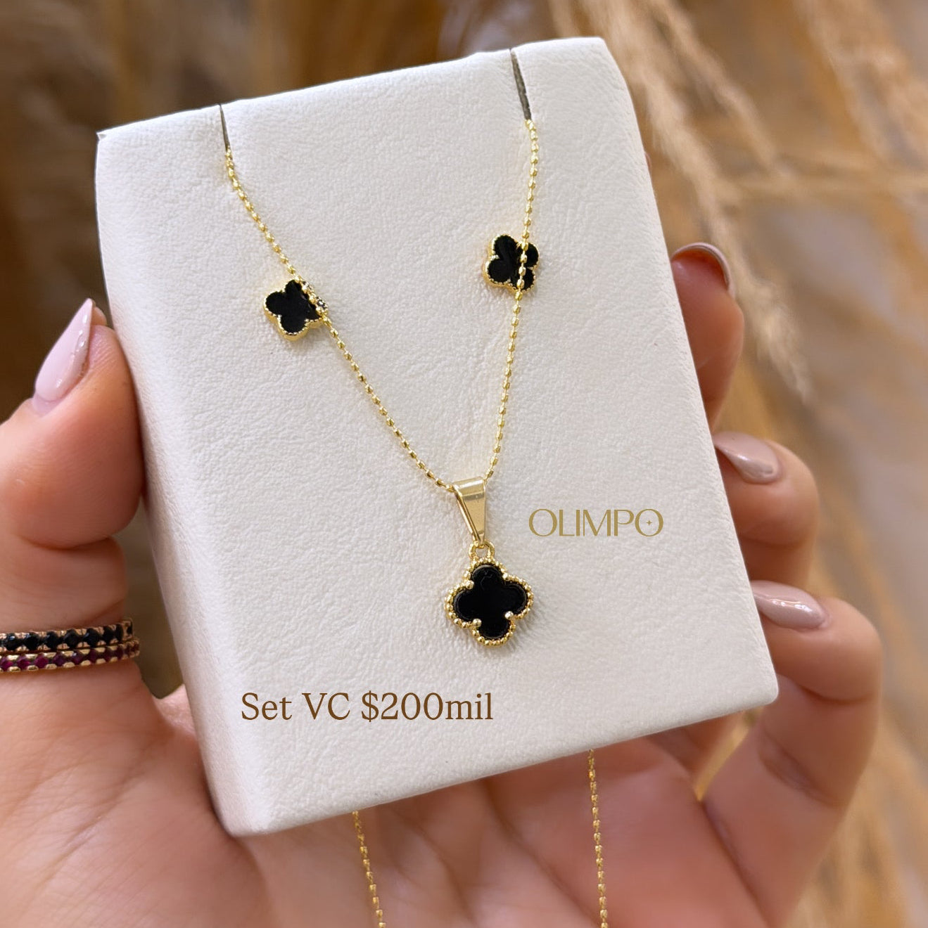 Conjunto • Cadena + Dije + Topos
