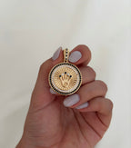 Medalla Rolex Grande con Circones Negro y Blanco