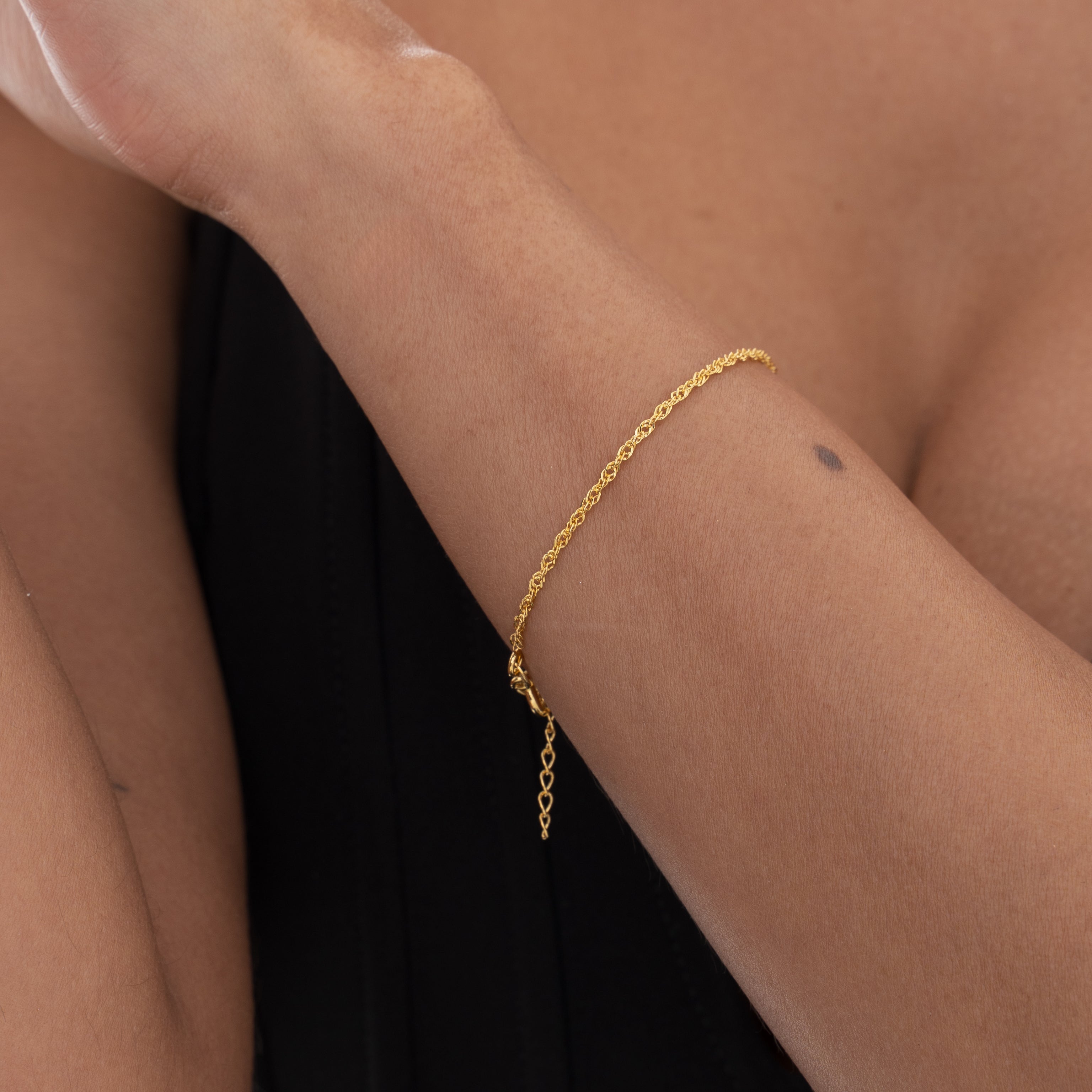 Pulsera Singapur 16 Cms 1.5Mm + Ext.