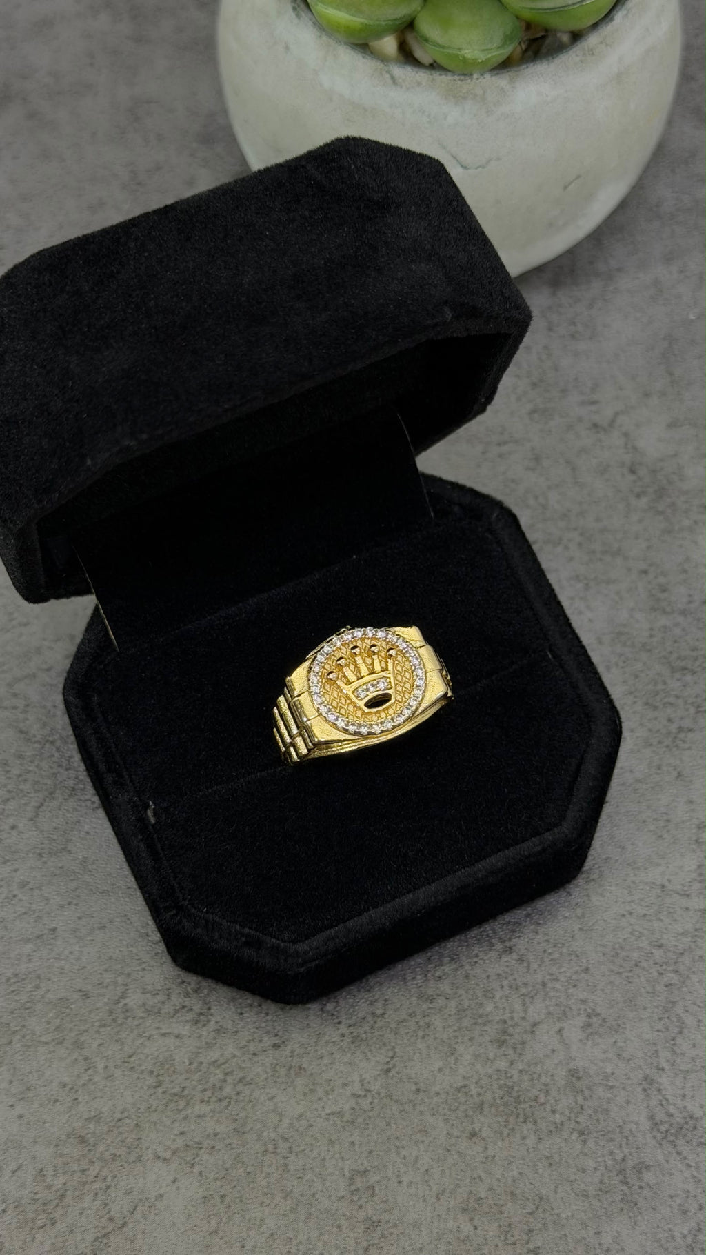 Anillo Rolex -Tipo Oro Ajustable