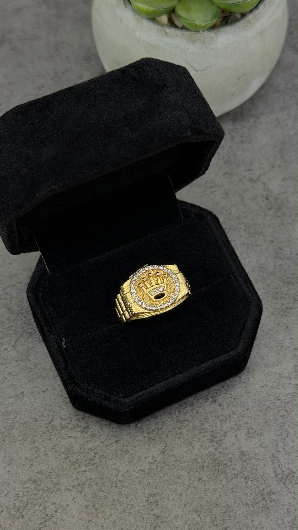 Anillo Rolex -Tipo Oro Ajustable