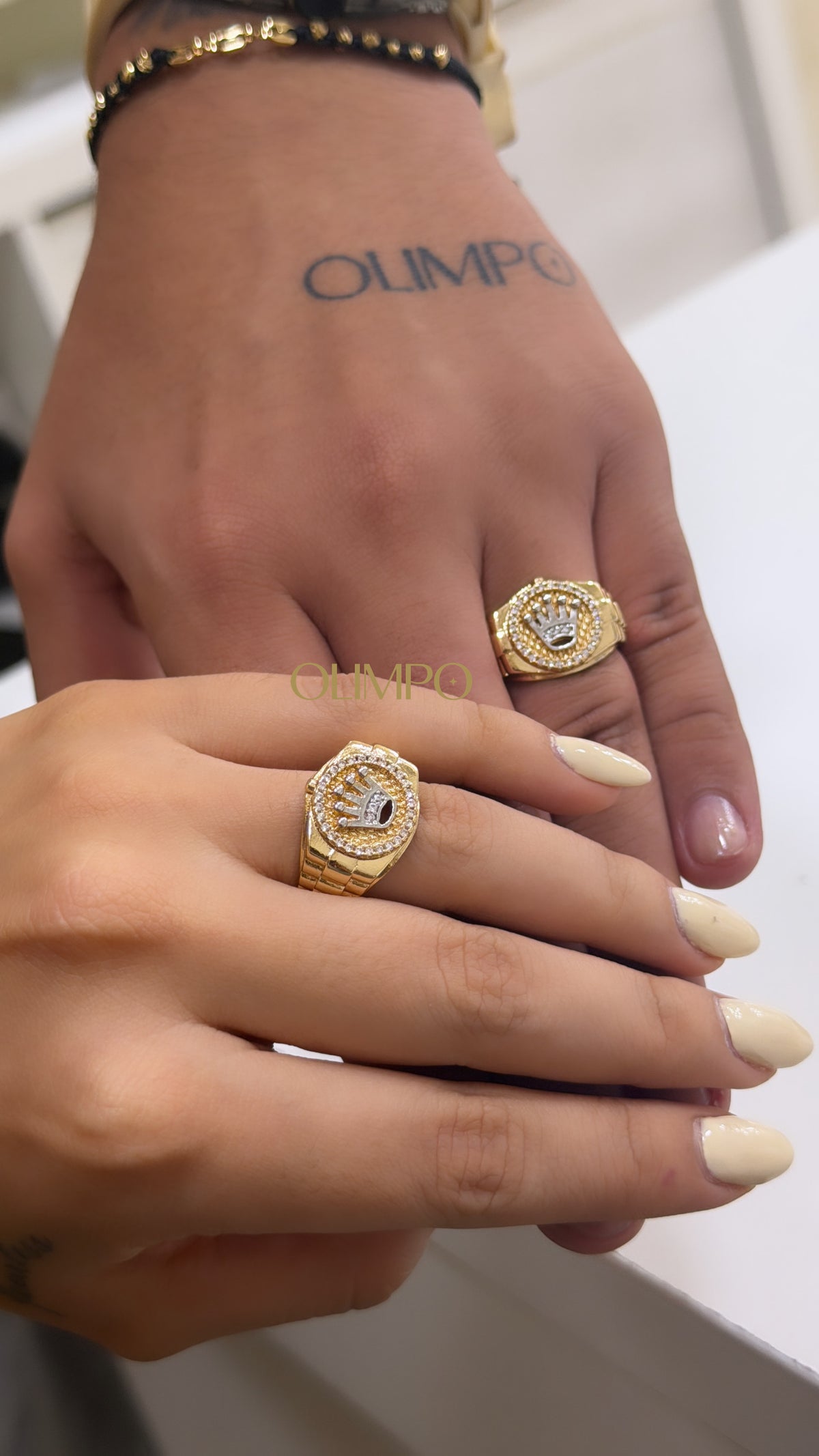 Anillo Rolex -Tipo Oro Ajustable
