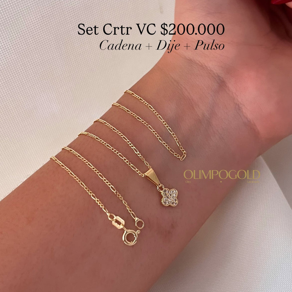 Set Cadena + Dije + Pulso