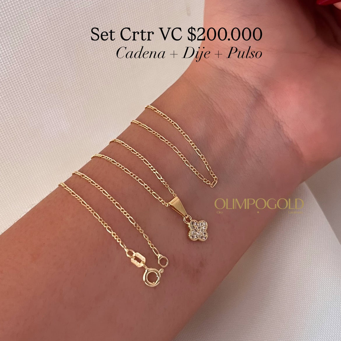 Set Cadena + Dije + Pulso