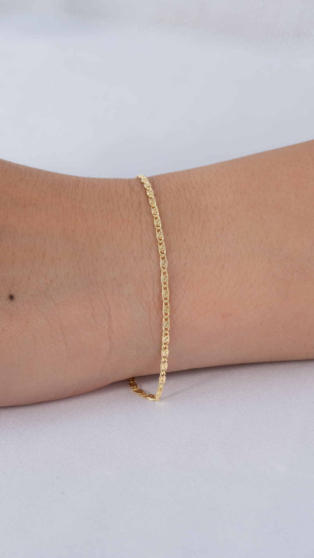 Pulsera Caracol Plana 1.80mm 16.5 Cms