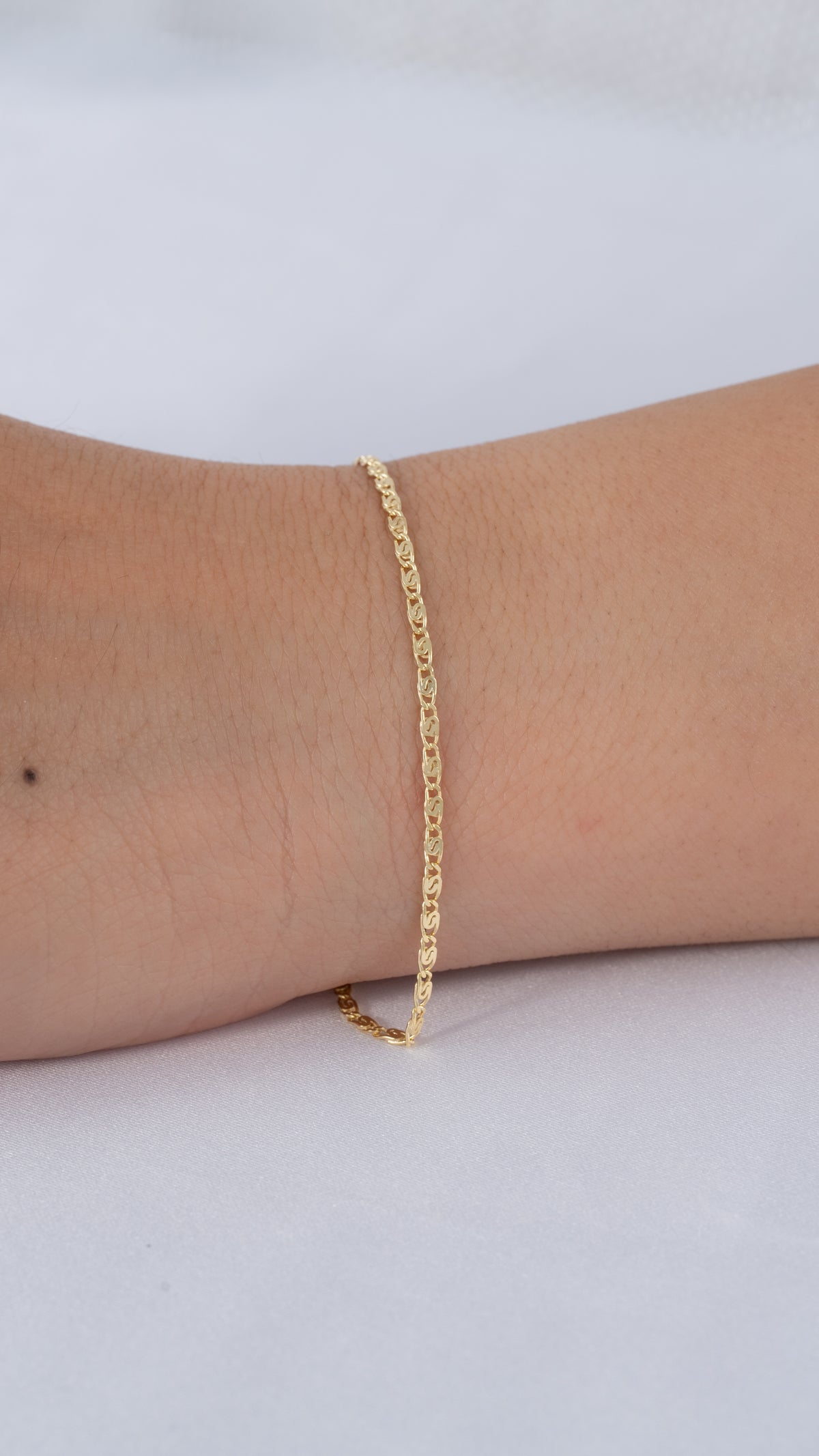 Pulsera Caracol Plana 1.80mm 16.5 Cms