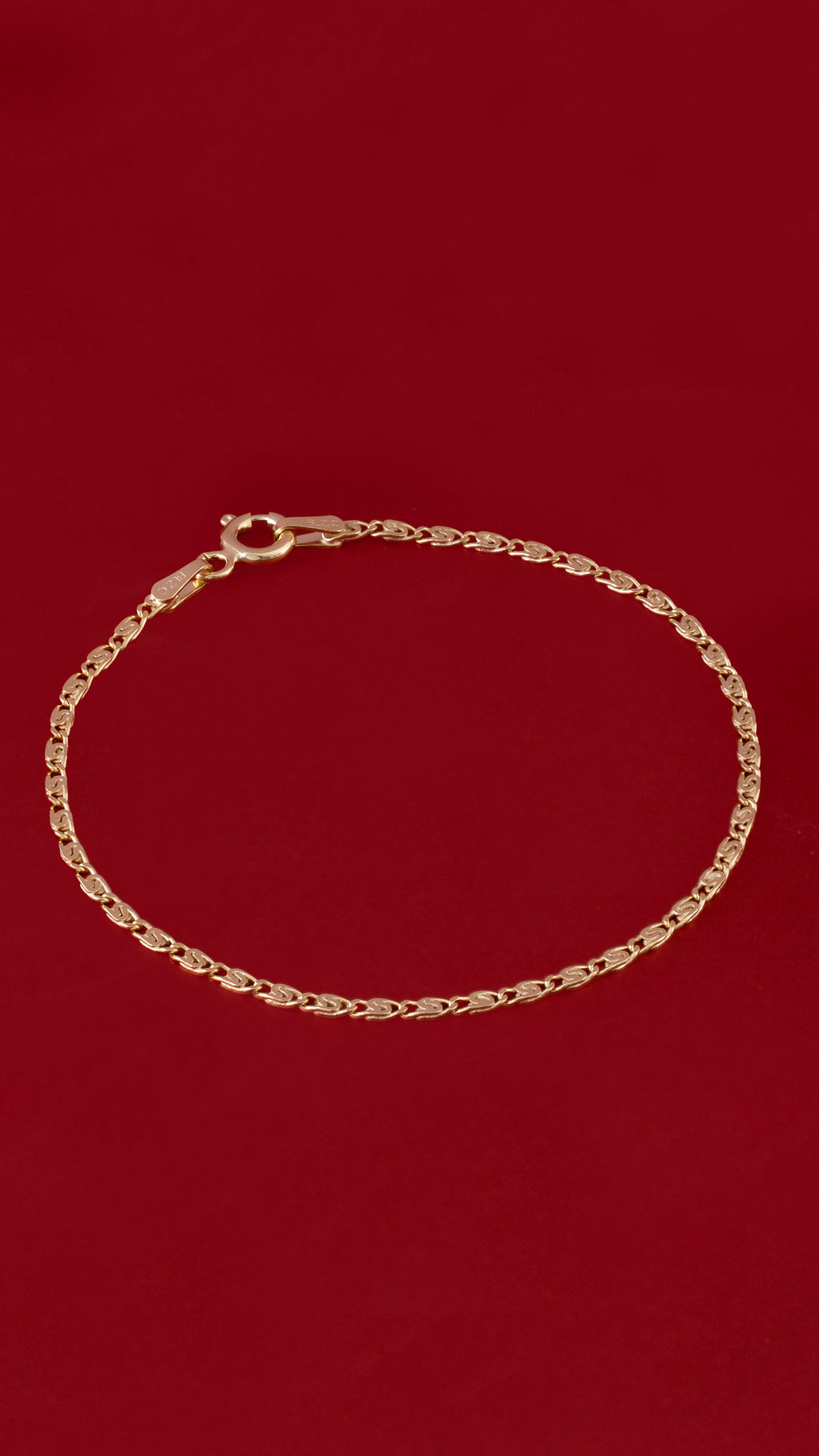Pulsera Caracol Plana 1.80mm 16.5 Cms