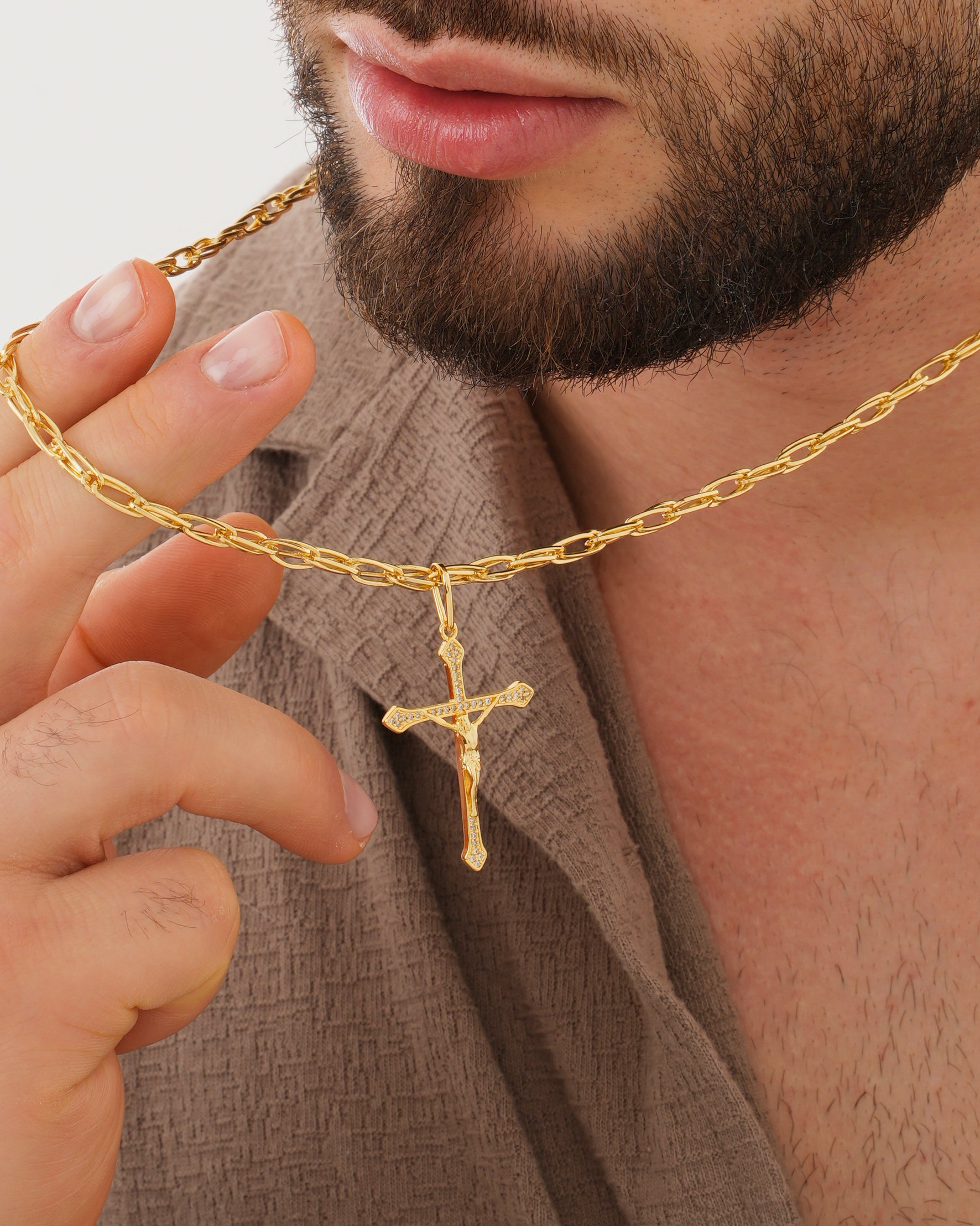 Combo Candado + Cristo con Circonias