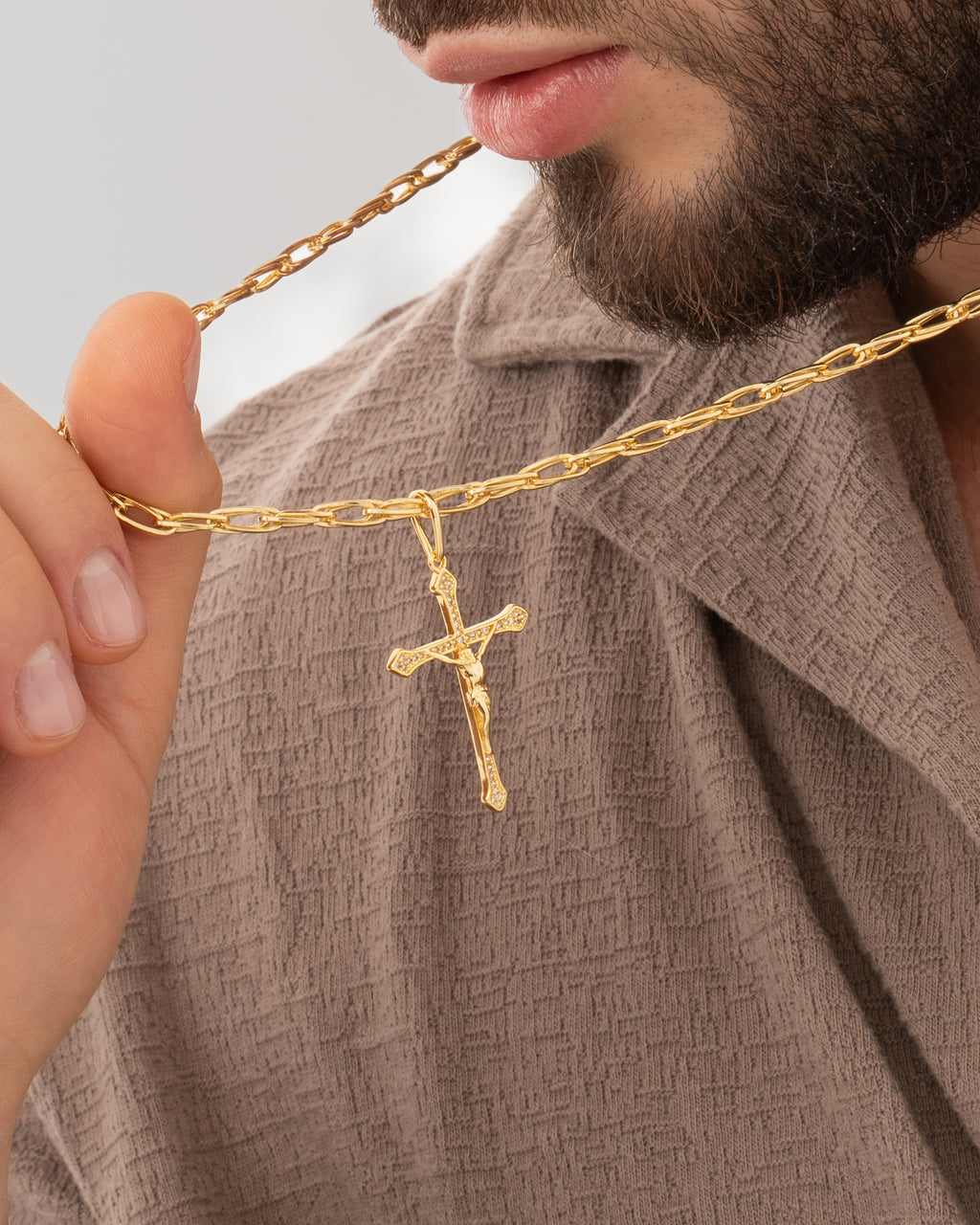 Combo Candado + Cristo con Circonias
