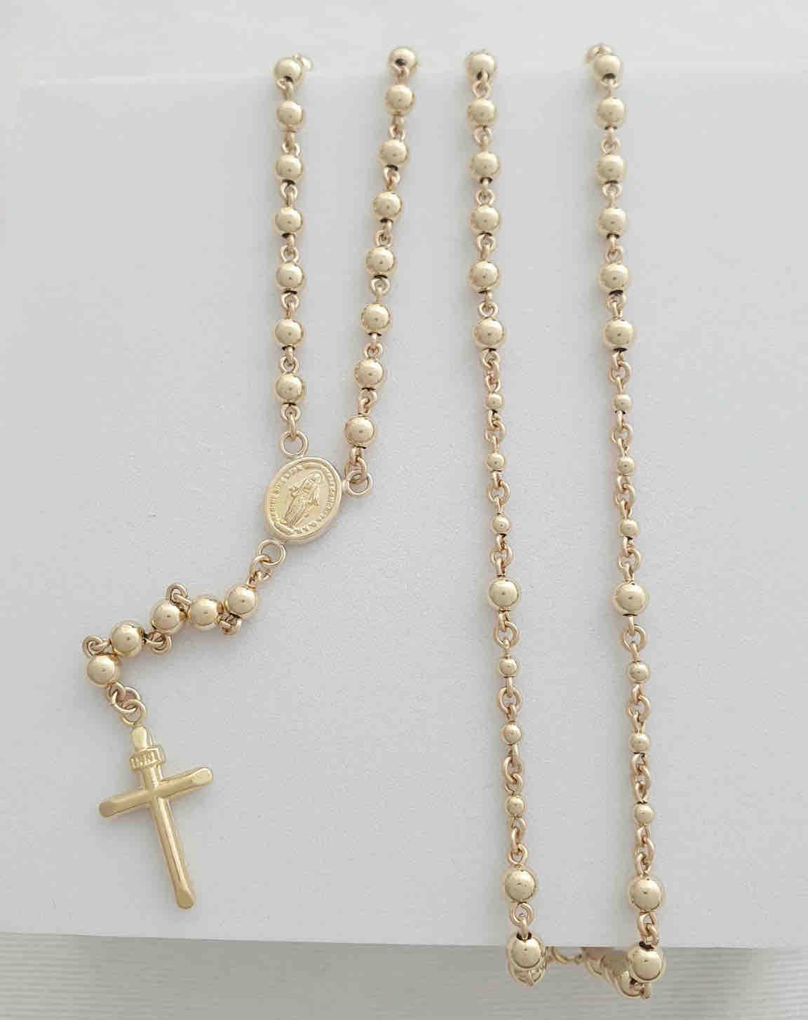 Rosario Artesanal 4mm Dorado