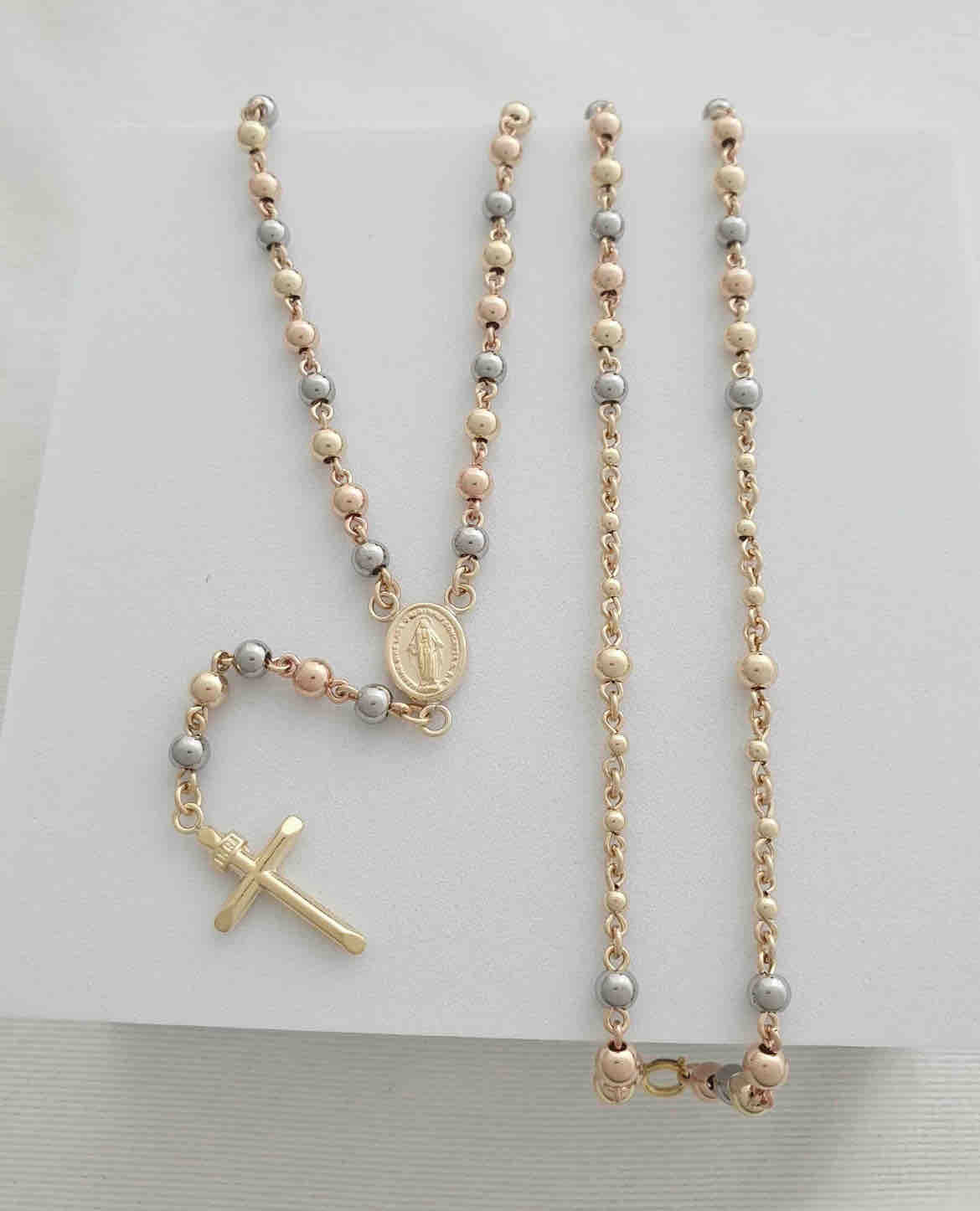 Rosario Artesanal 4mm 3 Tonos