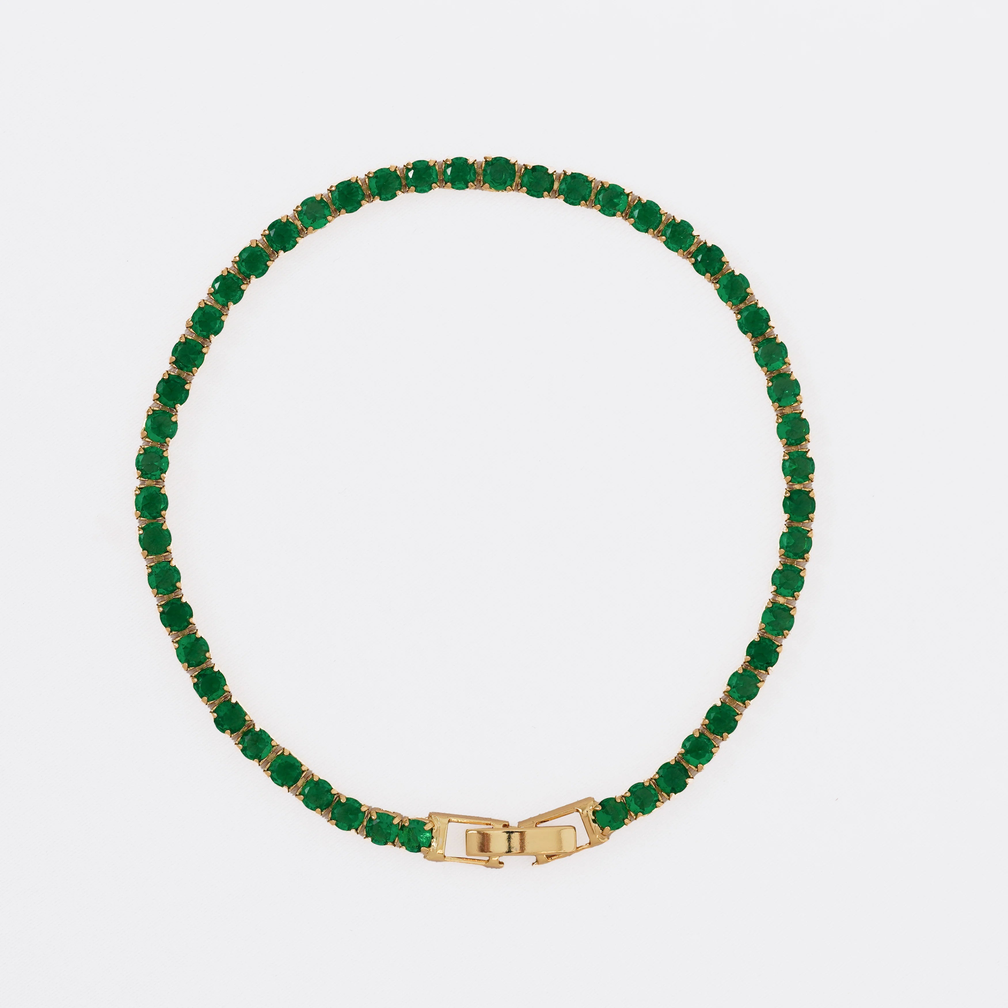 Pulsera Circonias Verde 20 cm