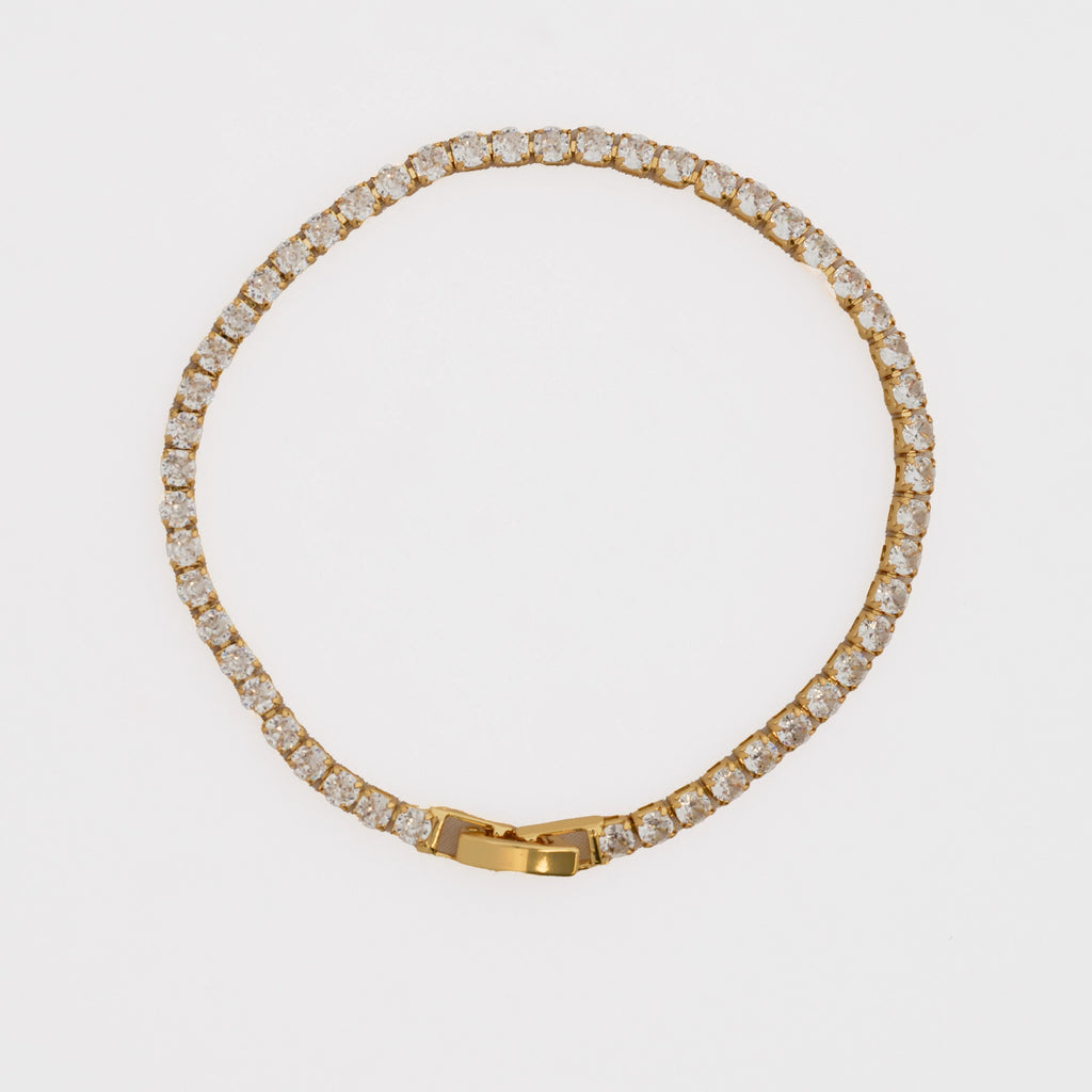 Pulsera Circonias Verde 20 cm