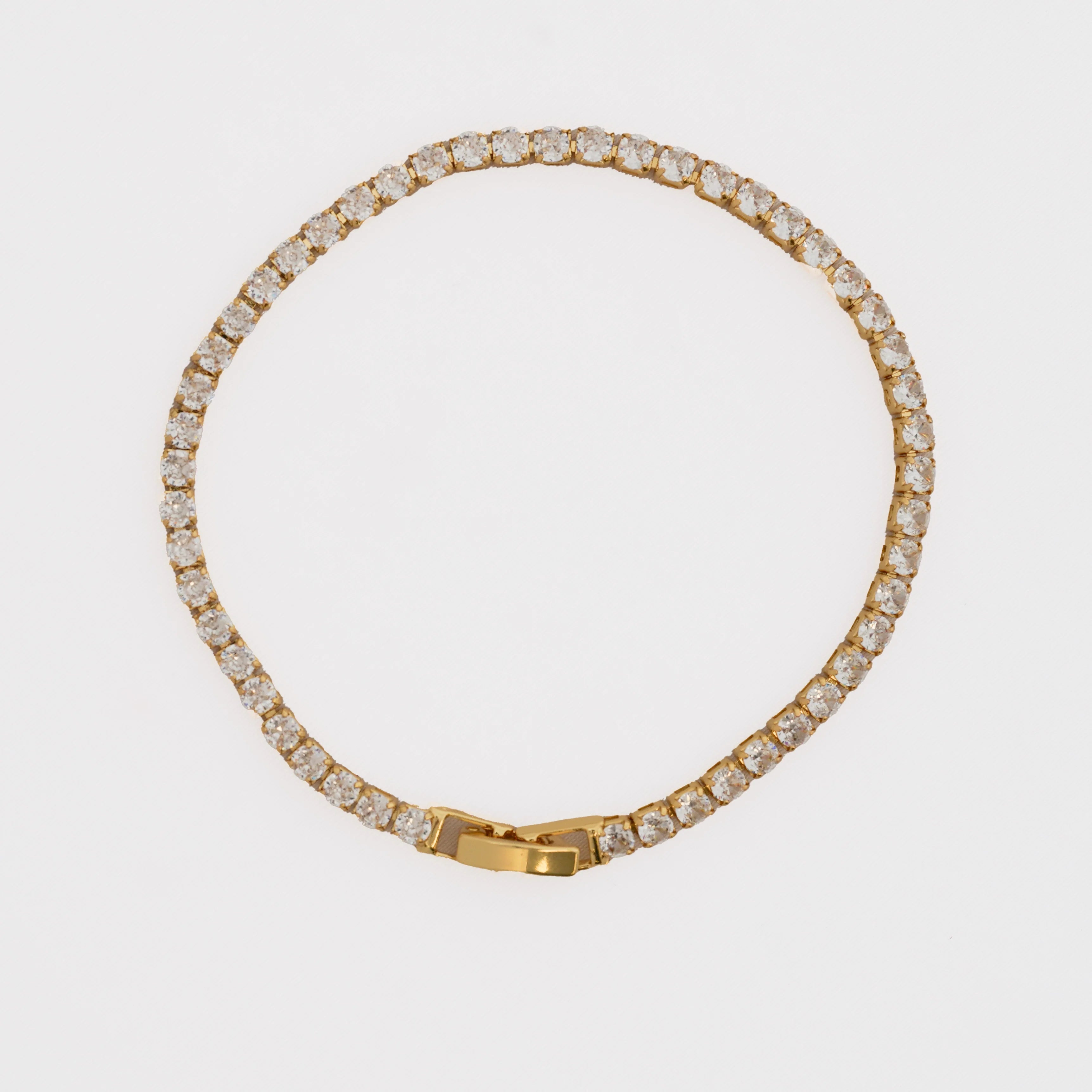 Pulsera Circonias Verde 20 cm